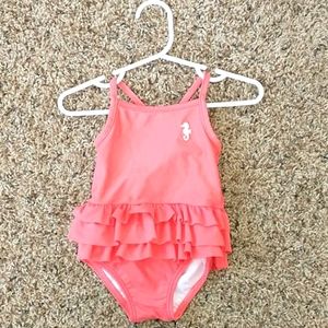 Carter's baby coral swimsuit (size 9m)